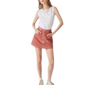 Free People Ray Cord Mini Skirt NWT